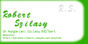 robert szilasy business card